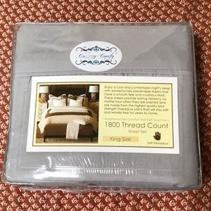 King sized Grey Sheet set